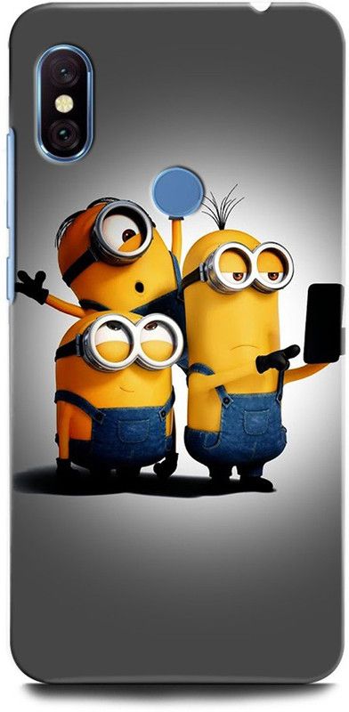 ORBIQE Back Cover for Redmi Note 6 Pro M1806E7TI MINIONS, FUNNYMINIONS, COMIC, MOVIE, CARTOON  (Multicolor, Shock Proof, Pack of: 1)