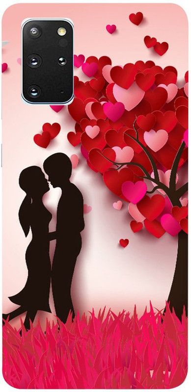 Golden Mask Back Cover for Samsung Galaxy S20 Plus Boy and Girl in Love Tree Heart  (Multicolor, Waterproof, Silicon, Pack of: 1)