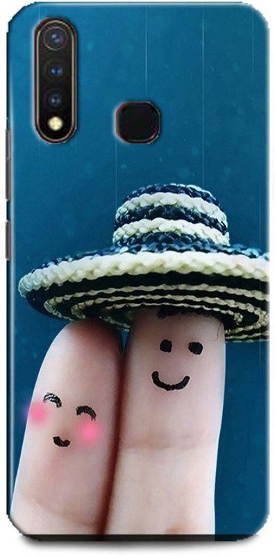 INDICRAFT Back Cover for Vivo U20 HAPPY, COUPLE, TOGETHER, ART, FINGER ART  (Multicolor, Hard Case, Pack of: 1)
