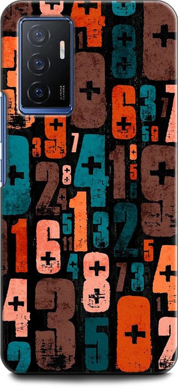 KEYCENT Back Cover for Vivo V23e 5G, V2126 FORMULAS, GRAPHS, NUMBERS, NEON, BLUE, COLORFULL  (Multicolor, Shock Proof, Pack of: 1)