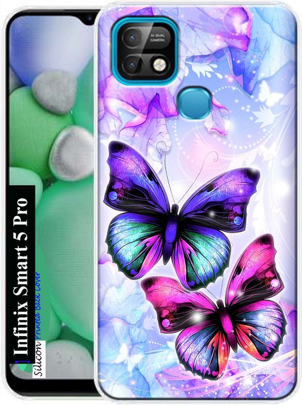 HEXAcase Back Cover for Infinix Smart 5 Pro / Infinix Smart 5Pro  (Multicolor, Dual Protection, Silicon, Pack of: 1)