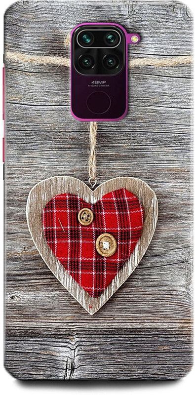 INDICRAFT Back Cover for Redmi Note 9 HEART, WOODEN HEART, LOVE, WOOD  (Multicolor, Hard Case)