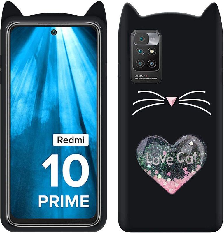 Shiwin Back Cover for Redmi Mi 10 Prime  (Black, Pack of: 1)