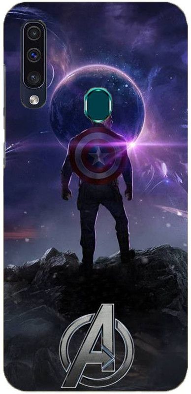 NDCOM Back Cover for Samsung Galaxy A20s Avengers End Game Captain America Printed  (Multicolor, Hard Case, Pack of: 1)