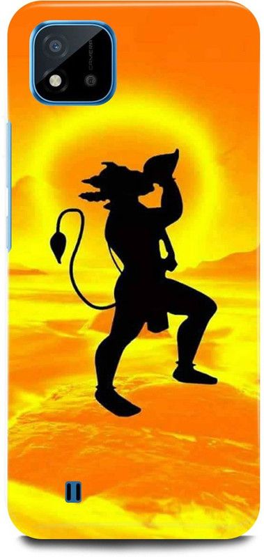 JUGGA Back Cover for Realme C20, RMX3063, HANUMAN, JI, JAI,SHREE, RAM  (Yellow, Hard Case, Pack of: 1)