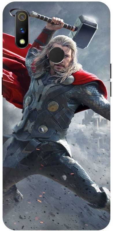 THE NARAYANA COLLECTIONS Back Cover for REALME 3 PRO- RMX1851-THOR,LOVE AND THANDAR,RAGNAROK,AVENGERS  (Multicolor, Hard Case, Pack of: 1)