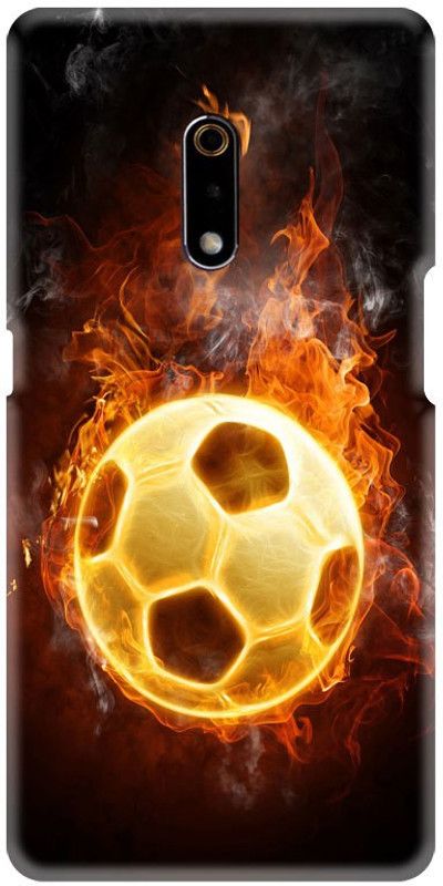 PNBEE Back Cover for Realme X, RMX1901- Fire Ball Print Mobile Case Cover  (Multicolor, Hard Case, Pack of: 1)