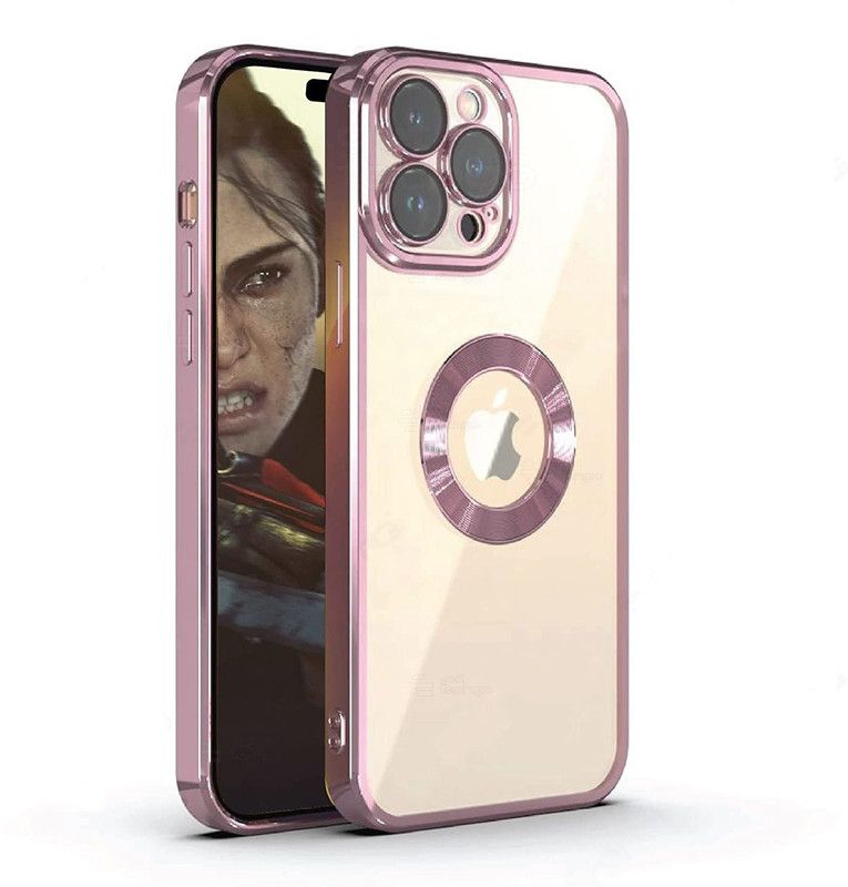 Bonqo Back Cover for Apple iPhone13 Pro  (Pink, Dual Protection, Silicon, Pack of: 1)