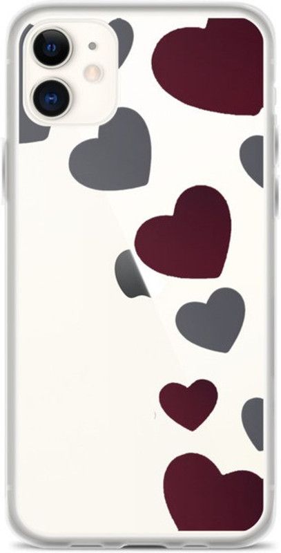 Thermobeans Back Cover for Heart Symbol Printed Transparent Case IPhone 12  (Transparent, Silicon, Pack of: 1)
