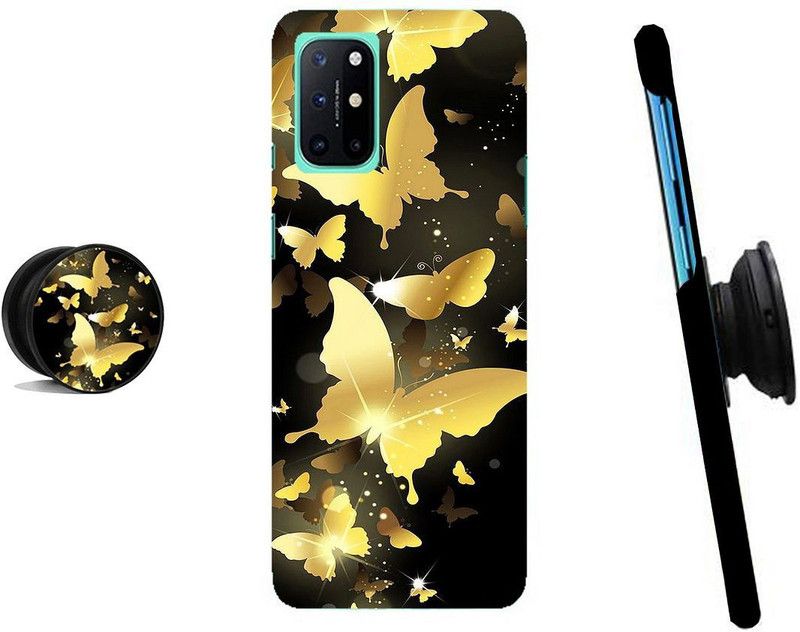 SPBR Back Cover for OnePlus 8T  (Gold, Black, Cases with Holder)