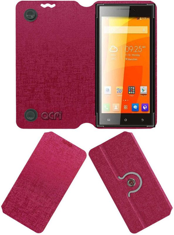 ACM Flip Cover for Karbonn Platinium P9  (Pink, Cases with Holder, Pack of: 1)