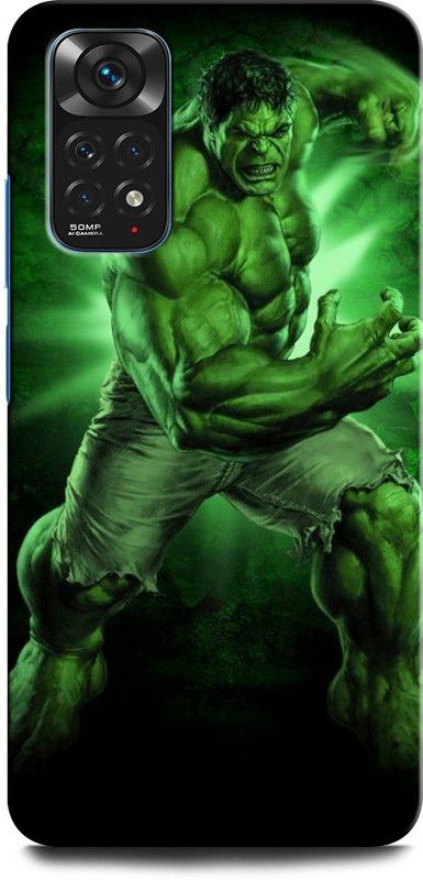 GRAFIQE Back Cover for Redmi Note 11 HULK, ANGRY HULK, HULK FACE, AVENGER, MARVEL, SUPERHERO  (Multicolor, Shock Proof, Pack of: 1)