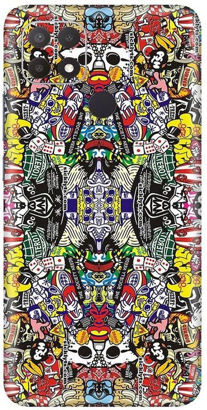 FCS Oppo A15 Mobile Skin  (Multi Color Vinyl Back Skin)