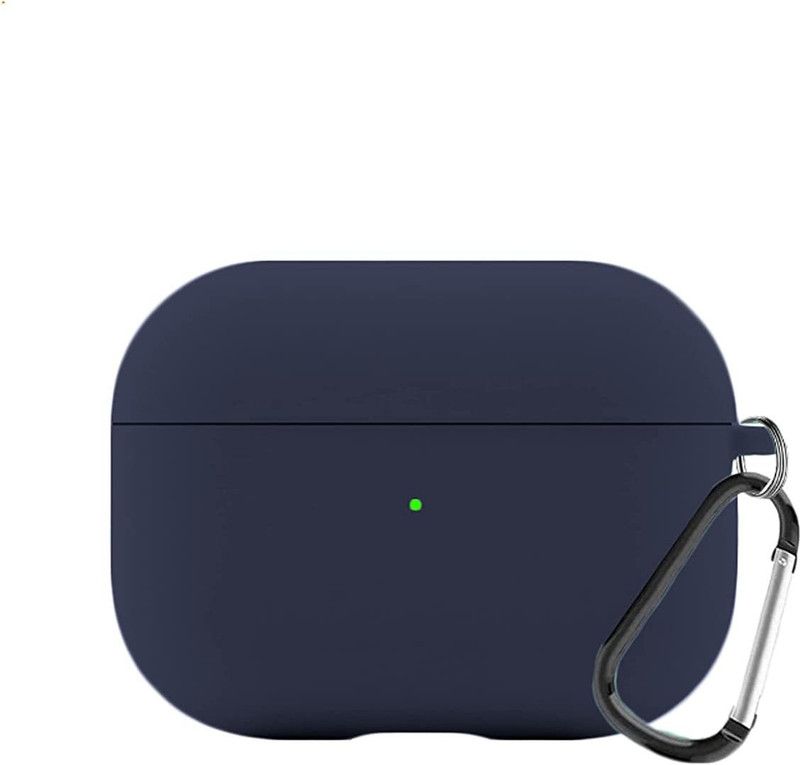 welshfireshop Silicone Press and Release Headphone Case  (Navy Blue)