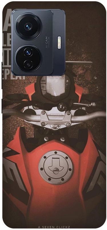 FIKORA Back Cover for vivo T1 Pro 5G  (Red, Orange, Hard Case, Pack of: 1)