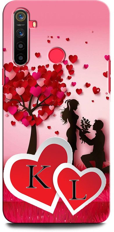 GRAFIQE Back Cover for Realme 5 KL, K LOVE L, L LOVE K, K LETTER, L LETTER, KL NAME  (Multicolor, Shock Proof, Pack of: 1)