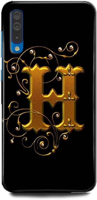 FIKORA Back Cover for Samsung Galaxy A50/SM-A505FZKDINS H LETTER PRINTED  (Multicolor, Hard Case, Pack of: 1)