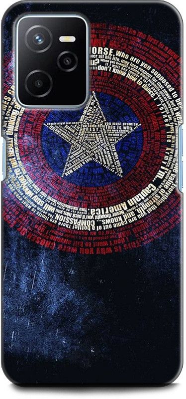 KEYCENT Back Cover for Realme Narzo 50A Prime, RMX3516 CAPTAIN AMERICA, AVENGER, SHIELD, MARVEL, SUPEHERO  (Multicolor, Shock Proof, Pack of: 1)