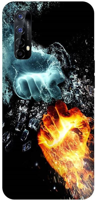 SSMORYA Back Cover for Realme 7, Realme Narzo 20 Pro, Fire hands Multicolour Printed  (Multicolor, Hard Case)