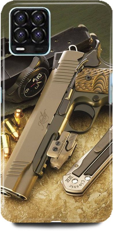 MP ARIES MOBILE COVER Back Cover for realme 8 Pro, gun pistol bandook ak47 rifel pubg bullets  (Multicolor, Hard Case, Pack of: 1)