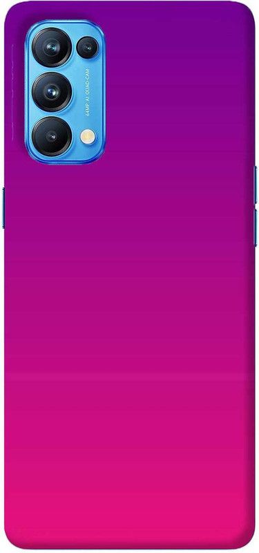 NDCOM Back Cover for OPPO Reno5 Pro Purple Color Shade Printed  (Multicolor, Hard Case, Pack of: 1)