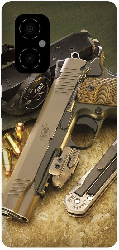 play fast Back Cover for POCO M4 5G, MZB0BRWIN, GUN, RIFFLE, PISTOL, BULLETS, BANDOOK  (Multicolor, Hard Case, Pack of: 1)