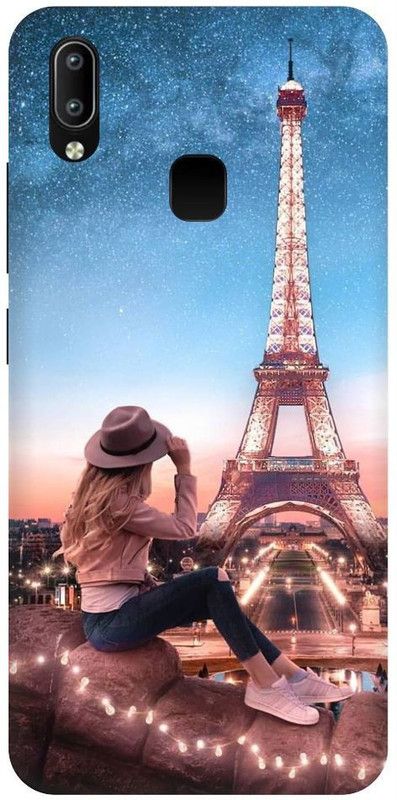 URCHIN Back Cover for Vivo Y93 Paris, Love, Cute, Girl, Light, Beautiful  (Multicolor, Shock Proof, Pack of: 1)