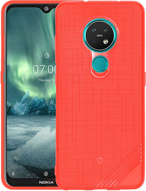 VAKIBO Back Cover for Nokia 7.2  (Red, Grip Case, Pack of: 1)