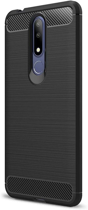 FITSMART Back Cover for Nokia 6.1 Plus  (Black, Shock Proof, Silicon, Pack of: 1)