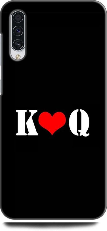 Afterglow Back Cover for SAMSUNG Galaxy A50s K Q, K LOVES Q, NAME, LETTER, ALPHABET, KQ LOVE, HART  (Multicolor, Shock Proof, Pack of: 1)
