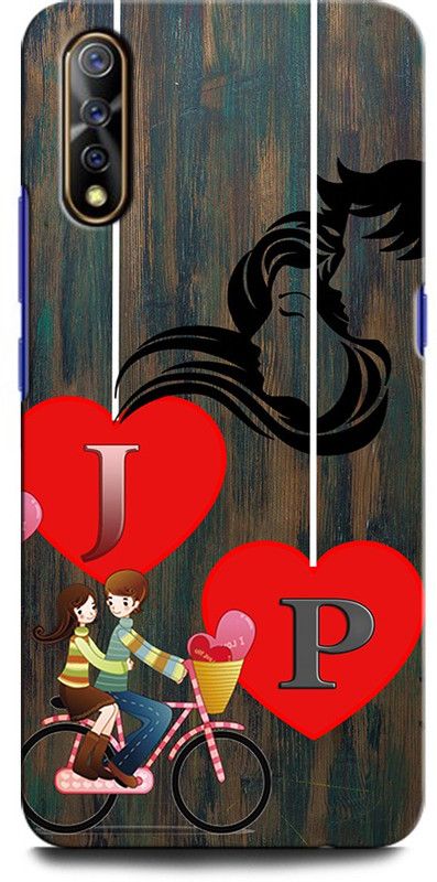 ORBIQE Back Cover for VIVO Z1x 1917/PD1921F_EX JP, J LOVE P, P LOVE J, J LETTER, P LETTER, JP NAME  (Multicolor, Hard Case, Pack of: 1)
