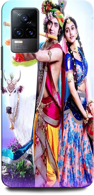 GRAFIQE Back Cover for VIVO V21E 4G KRISHNA, LORD KRISHNA, RADHA KRISHNA, GOD, KRISHN KANHIYA  (Multicolor, Shock Proof, Pack of: 1)