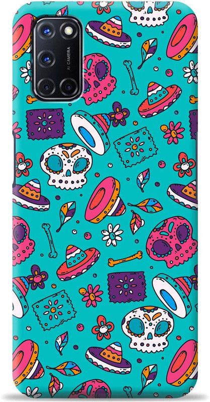 Crafter Back Cover for Oppo A52  (Blue, Shock Proof, Pack of: 1)