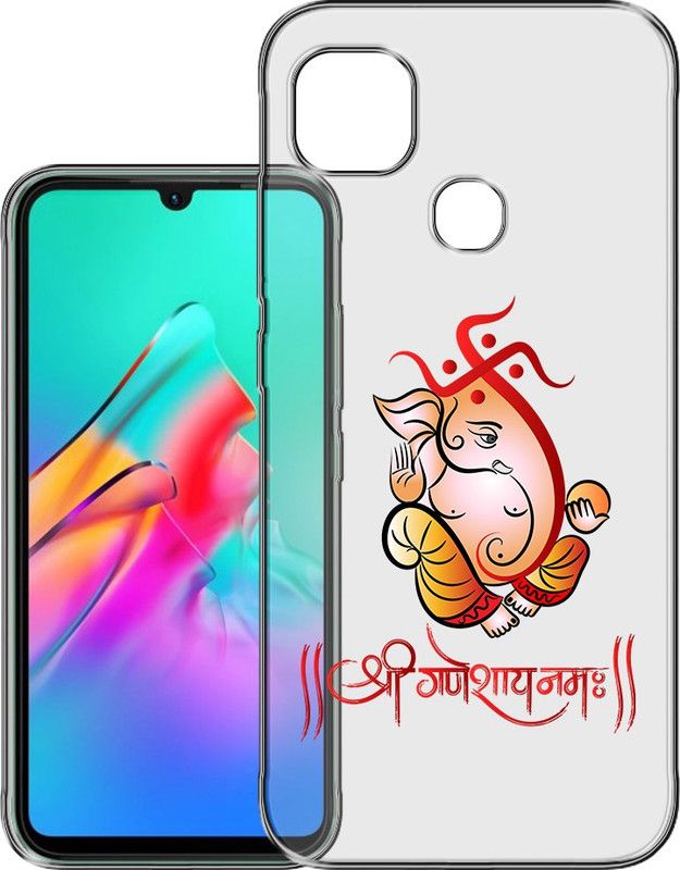 HANIRY Back Cover for Infinix Smart Hd 2021 / X612B mobile cover | SHREE GANESHAY NAMAH | Designer | PNG_47  (Multicolor, Flexible, Silicon, Pack of: 1)
