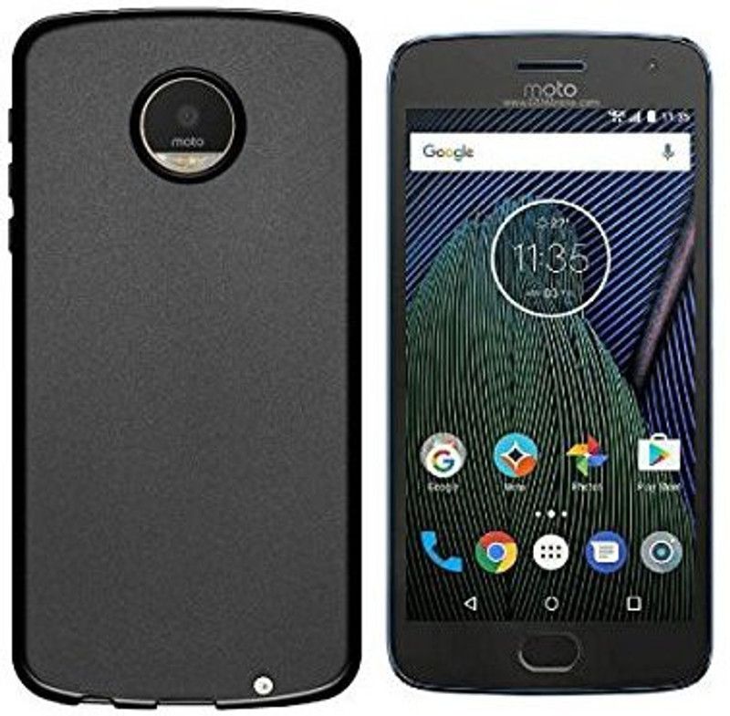 S-Softline Back Cover for Motorola Moto G5s Plus  (Black, Flexible, Pack of: 1)