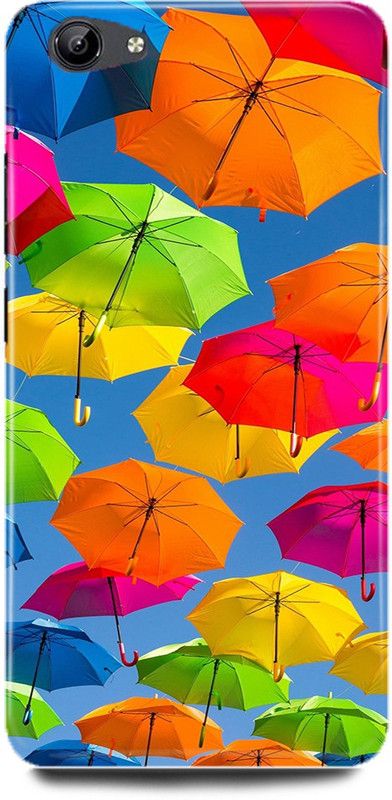 DIKRO Back Cover for vivo Y69, 1714, FLYING, UMBRELLA, COLORFULL  (Multicolor, Hard Case, Pack of: 1)