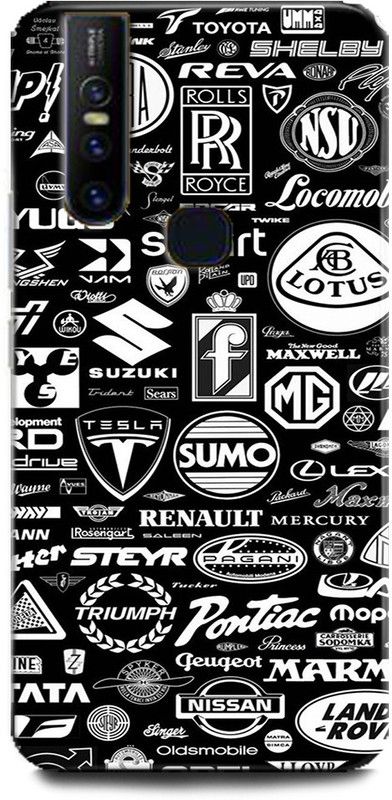Afterglow Back Cover for Vivo V15 CARS LOGO, LOGO, DESIGN, CAR  (Multicolor, Shock Proof, Pack of: 1)