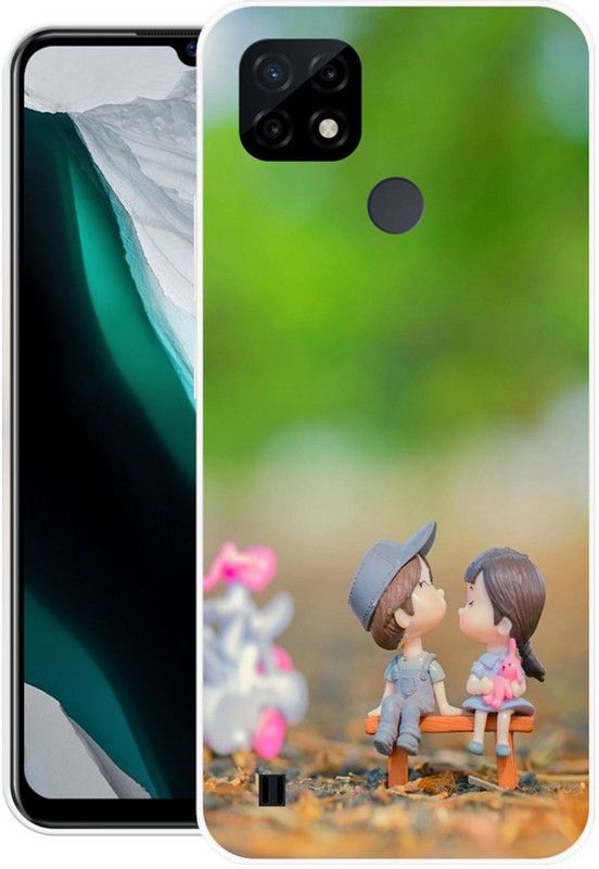 SUPER CASE Back Cover for Realme C25Y  (Green, Brown, Grip Case, Silicon, Pack of: 1)