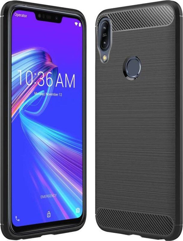 MOBIWIN Back Cover for Asus Zenfone Max M2  (Black, Grip Case, Pack of: 1)