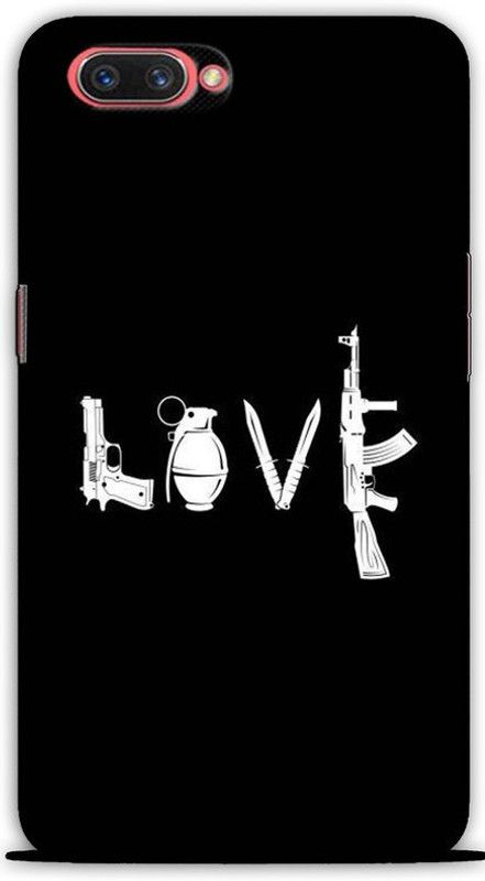 CROKIAN Back Cover for Oppo A3s Love Back Cover  (Multicolor, Hard Case, Pack of: 1)