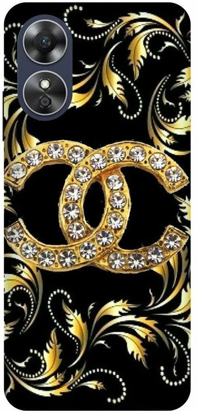 Dimora Back Cover for OPPO A17 ,OPPO A17ANEL LOGO GOLDEN BLACK  (Multicolor, Hard Case, Pack of: 1)