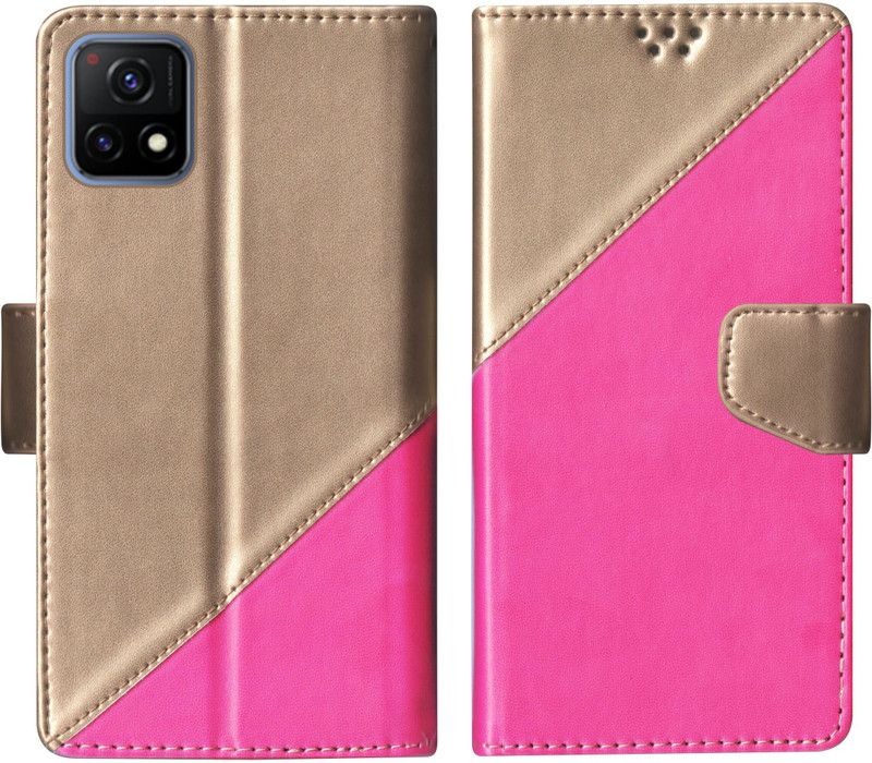 SBMS Flip Cover for Vivo Y31s 5G, Vivo Y72 5G Multicolor  (Pink, Shock Proof, Pack of: 1)