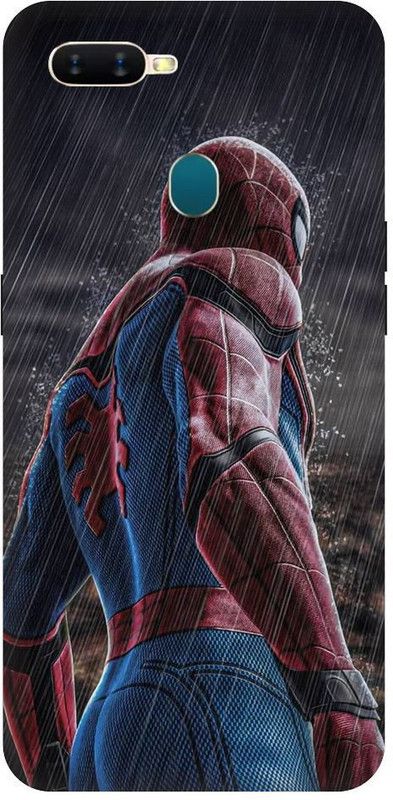 URCHIN Back Cover for Oppo A5 Spiderman, Spiderman logo, Marval, superhero, Comic  (Multicolor, Shock Proof)