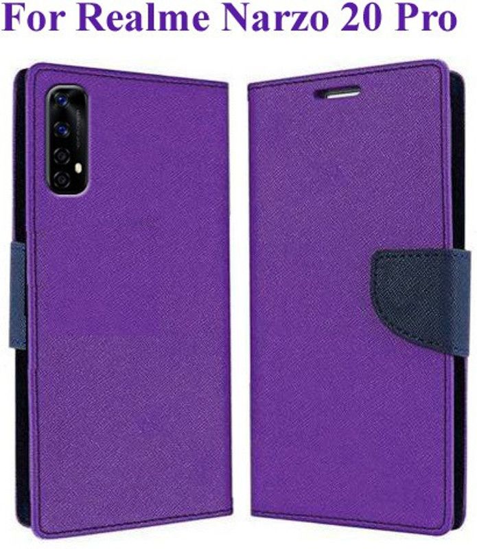 Krumholz Flip Cover for Realme Narzo 20 Pro  (Purple, Dual Protection, Pack of: 1)