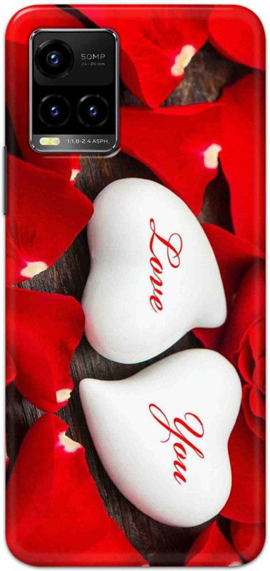 NDCOM Back Cover for Vivo Y33T Love You Red Rose Printed  (Multicolor, Hard Case, Pack of: 1)