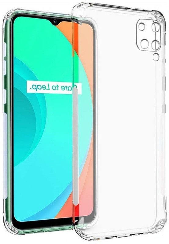 Phone Back Cover Pouch for Samsung M12, Galaxy M12  (Transparent, White, Grip Case, Pack of: 1)