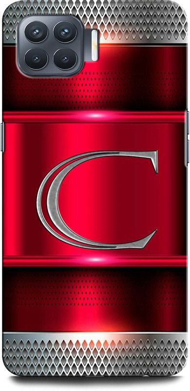 INTELLIZE Back Cover for OPPO F17 Pro C, C LETTER, C DESIGN, C ALPHABET, C NAME  (Multicolor, Hard Case, Pack of: 1)