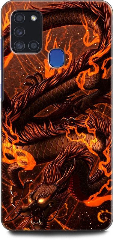 Wall Art Back Cover for SAMSUNG Galaxy A21s  (Orange, Brown, Dual Protection, Pack of: 1)