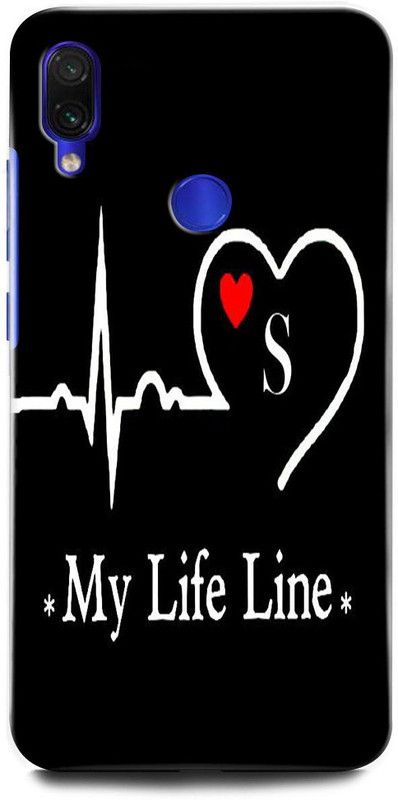 INTELLIZE Back Cover for Redmi Note 7 Pro MZB7700IN S, S LETTER, S ALPHABET, MY LIFE LINE S  (Multicolor, Hard Case)
