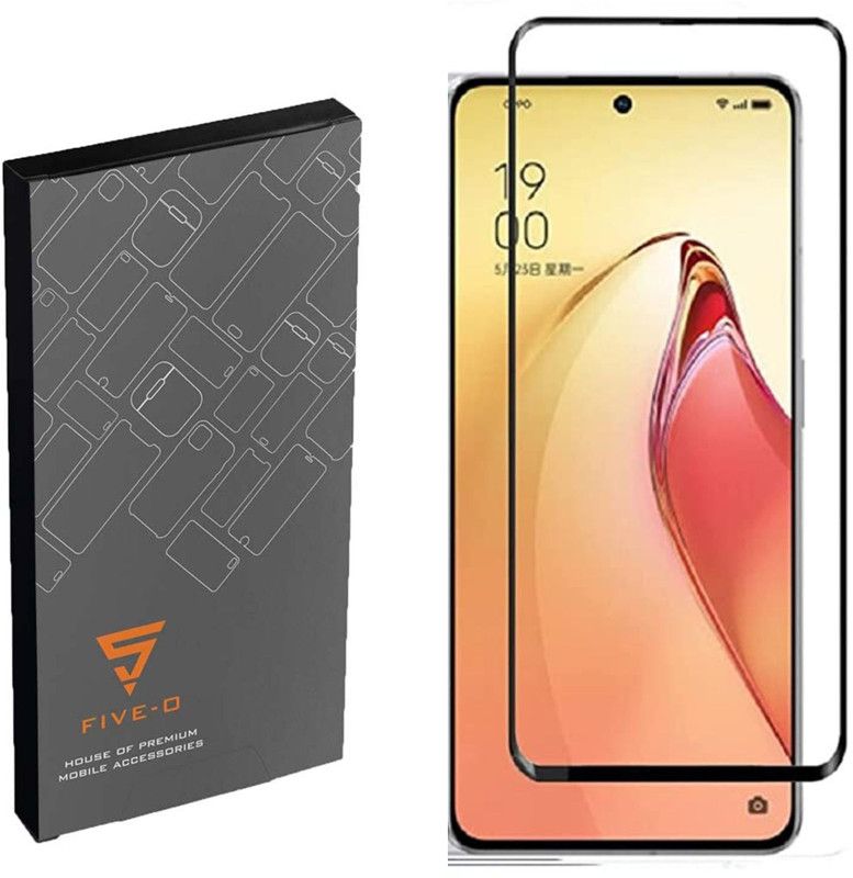 FIVE-O Edge To Edge Tempered Glass for OPPO RENO 8 PRO PLUS5G  (Pack of 2)